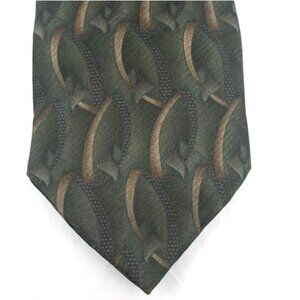 MACHADO George Machado Men's Silk Tie Green Print 58 in